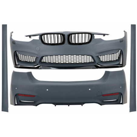Kit carrozzeria con Central Grilles Kidney doppia striscia compatibile con BMW 3 Serie F30 (2011-201