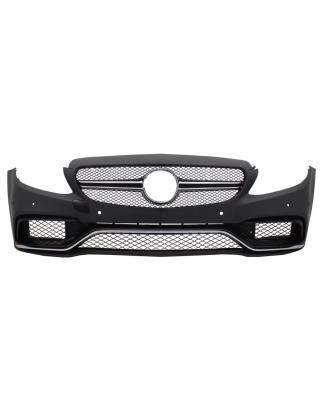 Paraurti anteriore con Diffusore Double Outlet and Terminali di scarico compatibile con Mercedes C-C