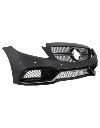 Paraurti anteriore con Diffusore Double Outlet and Terminali di scarico compatibile con Mercedes C-C