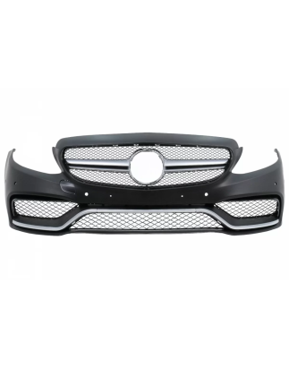Paraurti anteriore con Diffusore and Terminali di scarico compatibile con Mercedes C-Classe W205 Ber