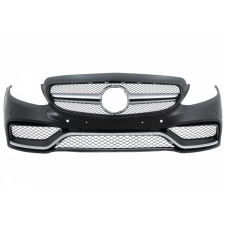 Paraurti anteriore con Diffusore and Terminali di scarico compatibile con Mercedes C-Classe W205 Ber