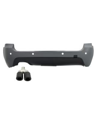 Paraurti posteriore con Exhaust Terminali di scarico Matte fibra di carbonio compatibile con BMW 5 S