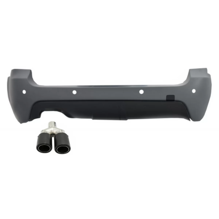 Paraurti posteriore con Exhaust Terminali di scarico Matte fibra di carbonio compatibile con BMW 5 S