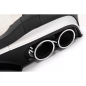 Diffusore posteriore con Silver Terminali di scarico compatibile con Mercedes GLC SUV X253 Facelift 