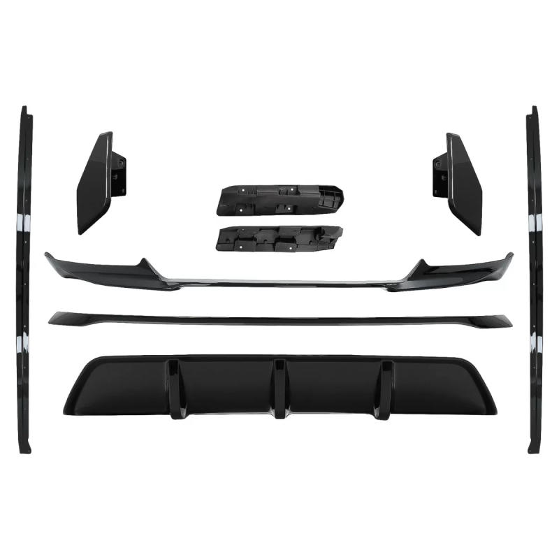 Aero Kit carrozzeria Paraurti anteriore Lip and Diffusore d'aria compatibile con BMW X6 F16 LCI (201