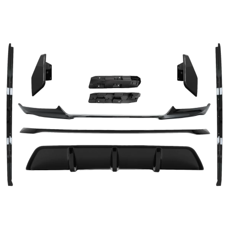 Aero Kit carrozzeria Paraurti anteriore Lip and Diffusore d'aria compatibile con BMW X6 F16 LCI (201