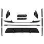 Aero Kit carrozzeria Paraurti anteriore Lip and Diffusore d'aria compatibile con BMW X6 F16 LCI (201