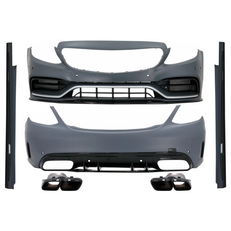 Kit carrozzeria completo con Terminali di scarico compatibile con Mercedes C-Classe W205 Berlina (20