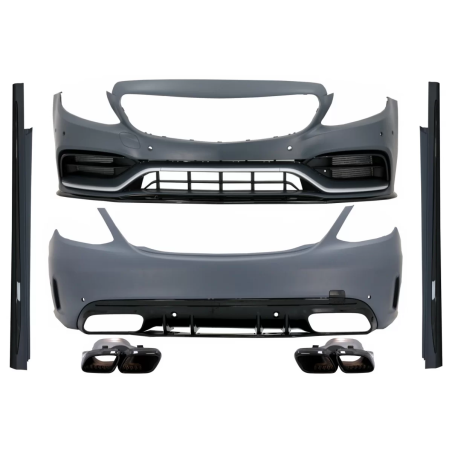 Kit carrozzeria completo con Terminali di scarico compatibile con Mercedes C-Classe W205 Berlina (20