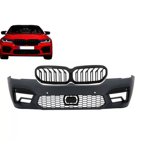Paraurti anteriore compatibile con BMW 5 Serie G30 G31 LCI (07.2020-in poi) design M5 (Cod. K-FBBMG3