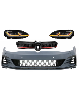 Paraurti anteriore compatibile con VW Golf VII 7 (2013-2017) con LED Fari anteriori Sequential Dynam