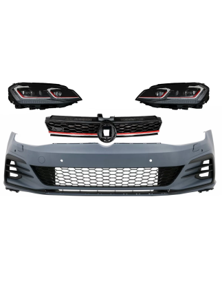 Paraurti anteriore compatibile con VW Golf VII 7 (2013-2017) con LED Fari anteriori Sequential Dynam