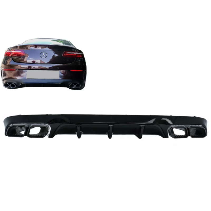 Diffusore posteriore con Terminali di scarico compatibile con Mercedes Classe E C238 A238 AMG Sport 