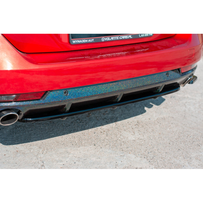 Splitter posteriore(con barre verticali)  Peugeot 508 Petrol Mk2 (Cod. M-PE-508-2-GT-SW-RD1+RD2G)
