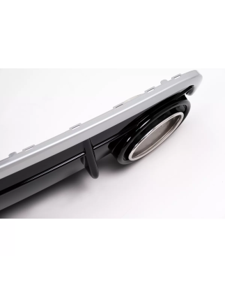 Paraurti posteriore Spoiler Diffusore Double Outlet compatibile con Audi Q7 SUV 4M (2015-2019) S-Lin