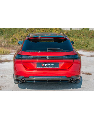 Splitter posteriore(con barre verticali)  Peugeot 508 Petrol Mk2 (Cod. M-PE-508-2-GT-SW-RD1+RD2G)
