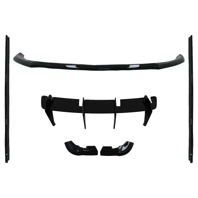 Aero Kit carrozzeria compatibile con Mercedes A-Classe W176 Sport Line (2015-2018) nero lucido (Cod.