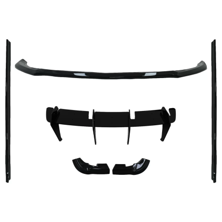 Aero Kit carrozzeria compatibile con Mercedes A-Classe W176 Sport Line (2015-2018) nero lucido (Cod.