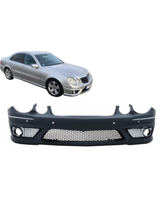 Paraurti anteriore compatibile con Mercedes Classe E W211 Facelift (2006-2009) conout Fendinebbia (C