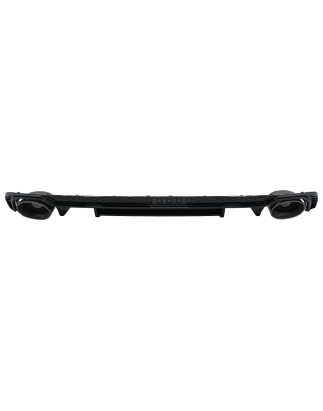 Paraurti posteriore Spoiler Diffusore Terminali di scarico compatibile con Audi A4 B9 8W (2016-2018)