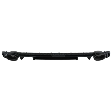 Paraurti posteriore Spoiler Diffusore Terminali di scarico compatibile con Audi A4 B9 8W (2016-2018)