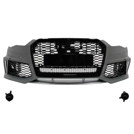Paraurti anteriore con Central Grille compatibile con Audi A6 C7 4G Facelift (2015-2018) RS6 design 