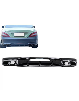 Paraurti posteriore Diffusore con Terminali di scarico compatibile con Mercedes CLS Berlina W218 Spo
