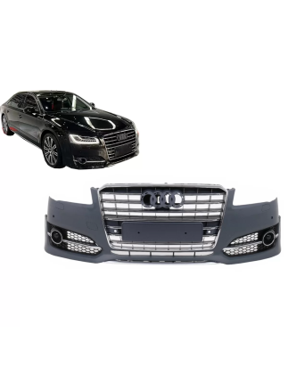 Paraurti anteriore compatibile con Audi A8 D4 Facelift D4.5 (2014-2017) S8 design (Cod. K-FBAUA8D4S8