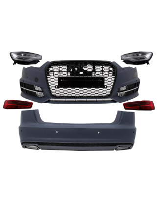Kit carrozzeria completo compatibile con Audi A6 C7 4G Berlina (2011-2017) Conversion to 2018 design