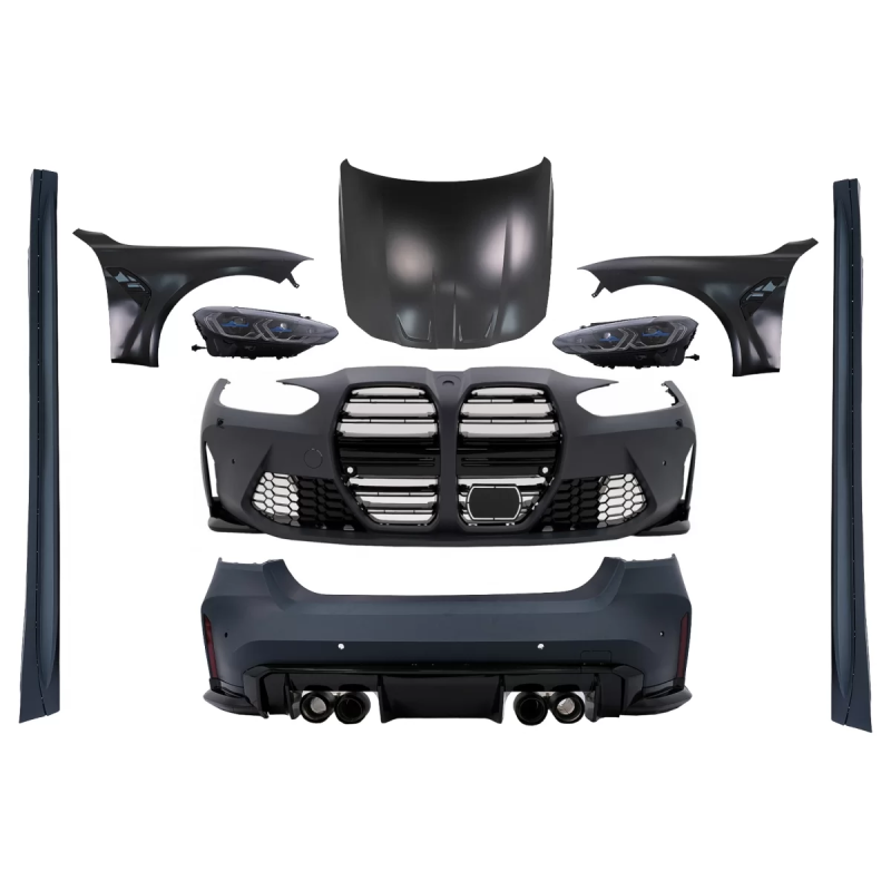 Kit carrozzeria completo compatibile con BMW 3 Serie F30 (2011-2019) Conversion to 2021+ G80 M desig