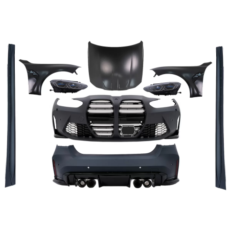 Kit carrozzeria completo compatibile con BMW 3 Serie F30 (2011-2019) Conversion to 2021+ G80 M desig