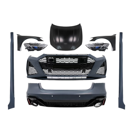 Complete Wide Kit carrozzeria compatibile con Audi A7 4G (2010-2014) Conversion to 2020+ RS design (