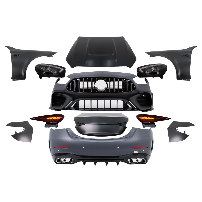 Kit carrozzeria compatibile con Mercedes C-Classe W205 Facelift (2018-2022) Conversion to C-Classe W