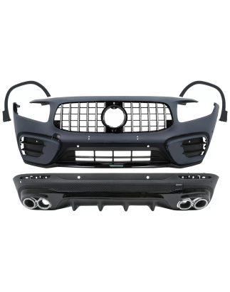 Kit carrozzeria compatibile con Mercedes GLB X247 (2019-2023) GLB35 design Twin Round Terminali di s