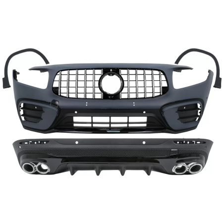 Kit carrozzeria compatibile con Mercedes GLB X247 (2019-2023) GLB35 design Twin Round Terminali di s