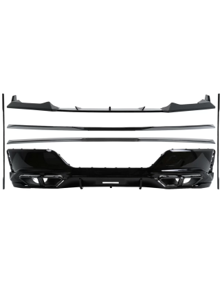 Aero Kit carrozzeria compatibile con BMW 7 Serie G70 M-Tech (2022-in poi) nero Knight design nero lu