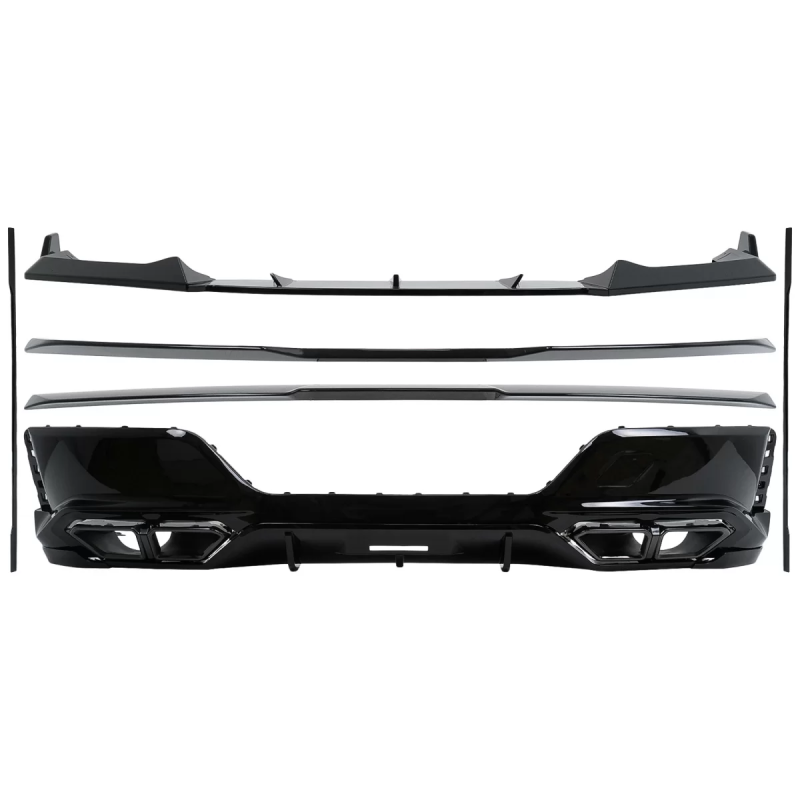 Aero Kit carrozzeria compatibile con BMW 7 Serie G70 M-Tech (2022-in poi) nero Knight design nero lu