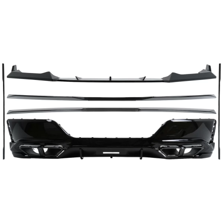 Aero Kit carrozzeria compatibile con BMW 7 Serie G70 M-Tech (2022-in poi) nero Knight design nero lu