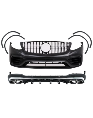 Kit carrozzeria compatibile con Mercedes GLC SUV X253 (2015-07.2019) GLC63 design (Cod. K-CBMBGLCX25