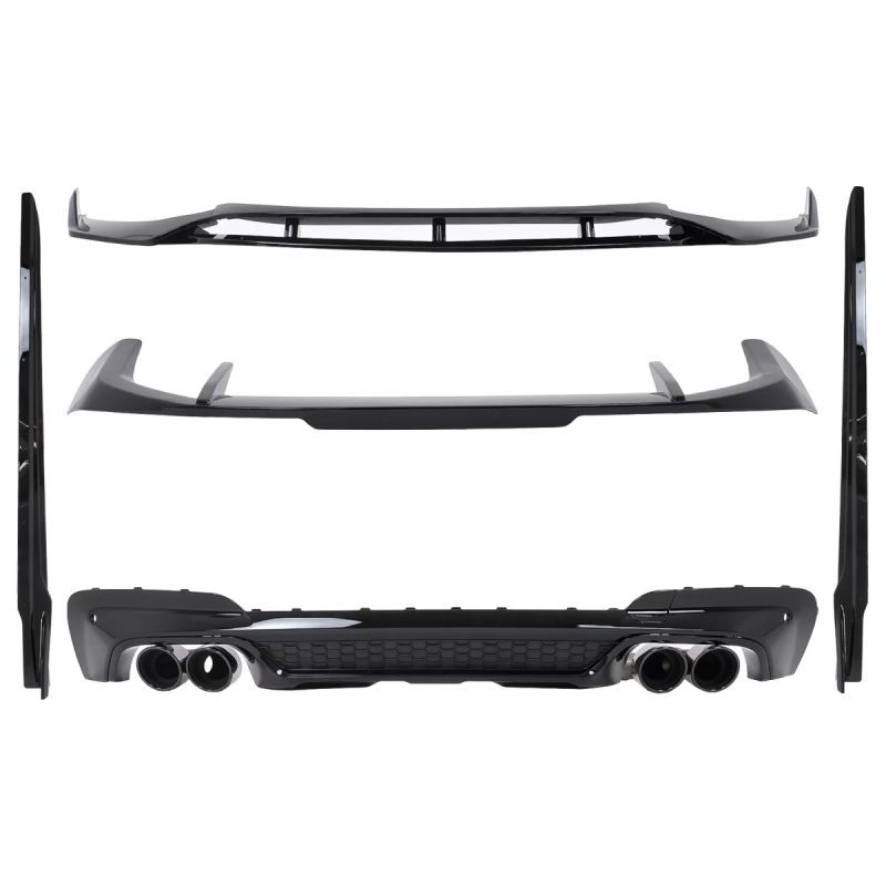 Aero Kit carrozzeria compatibile con BMW X3 G01 M-Tech (2018-2020) nero Knight design (Cod. K-CBBMX3