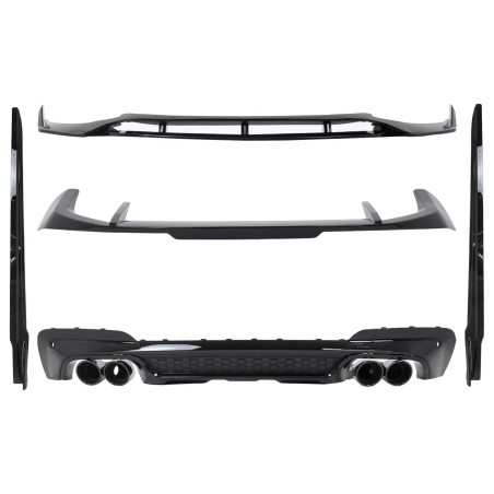 Aero Kit carrozzeria compatibile con BMW X3 G01 M-Tech (2018-2020) nero Knight design (Cod. K-CBBMX3