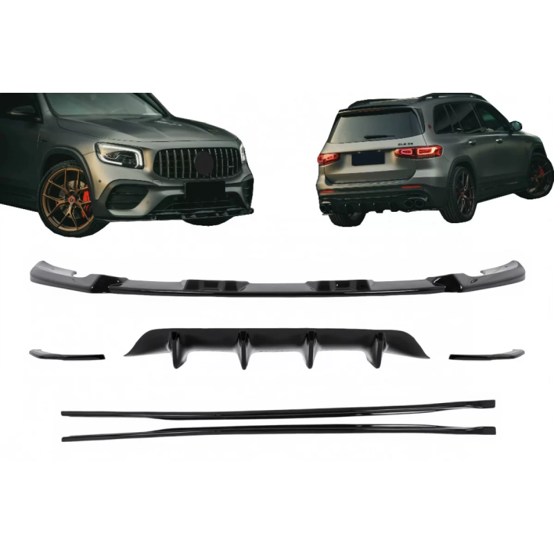 Aero Kit carrozzeria compatibile con Mercedes GLB X247 (2019-2023) nero (Cod. K-CBMBX247AERO)