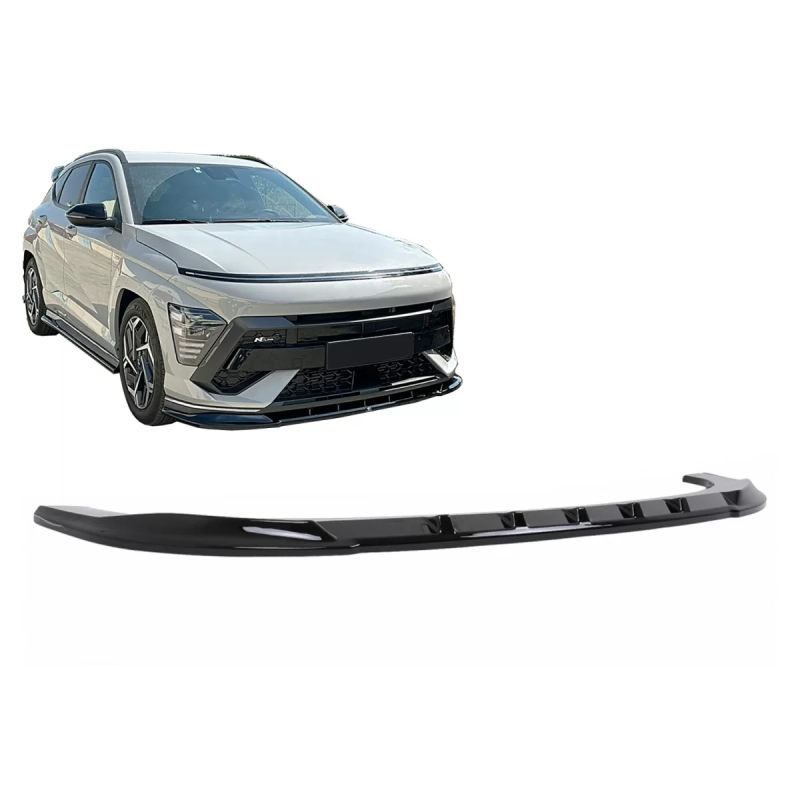 Spoiler paraurti anteriore compatibile con Hyundai Kona N-Line Mk2 (2023-) nero (Cod. K-FBSHYKMK2)
