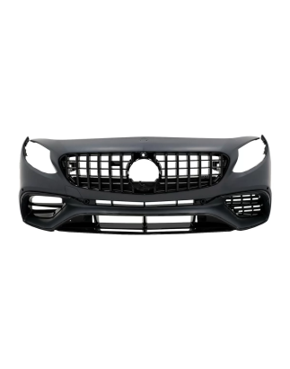 Paraurti anteriore compatibile con Mercedes S-Classe C217 (2015-2021) S63 design All nero (Cod. K-FB
