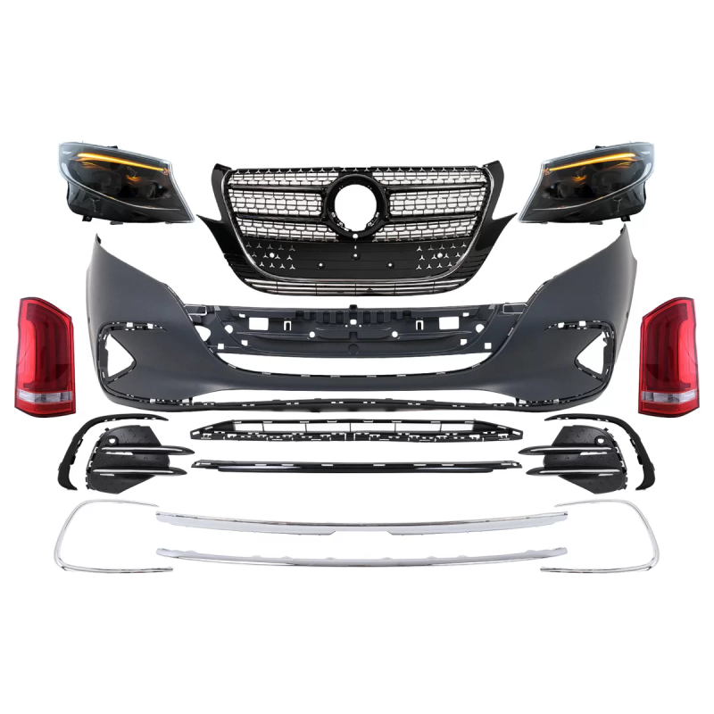 Kit carrozzeria completo compatibile con Mercedes Vito (2020-2024) (Cod. K-CBMBW447FLR)