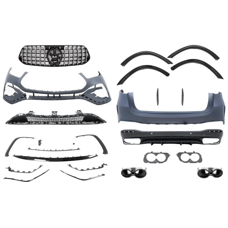 Kit carrozzeria compatibile con Mercedes GLE W167 SUV (2024-in poi) GLE53 design (Cod. K-CBMBGLEW167