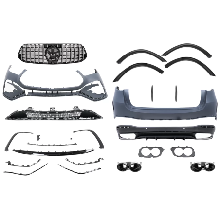 Kit carrozzeria compatibile con Mercedes GLE W167 SUV (2024-in poi) GLE53 design (Cod. K-CBMBGLEW167