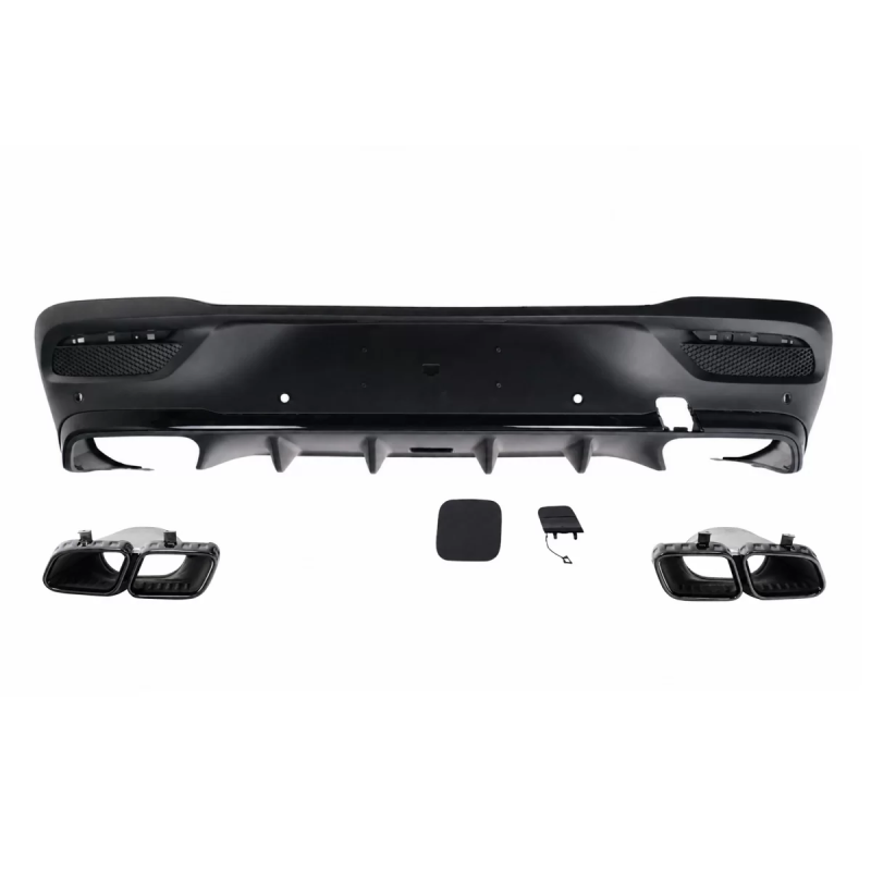 Diffusore posteriore con Terminali di scarico compatibile con Mercedes GLE C167 Sport Line (2019-202