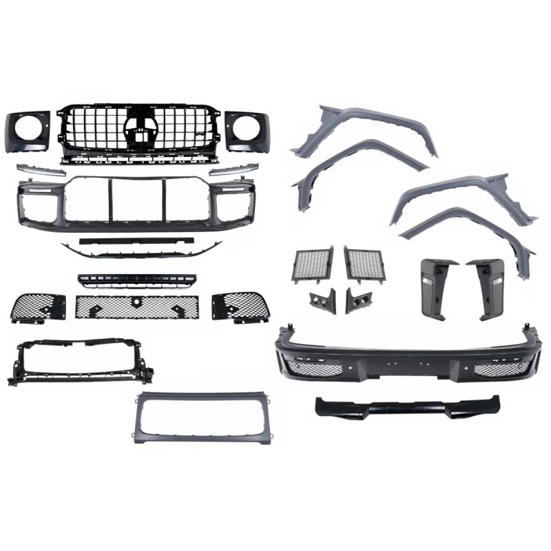Conversion Kit carrozzeria compatibile con Mercedes G-Classe W465 (2024-in poi) G63 B-look nero Gril