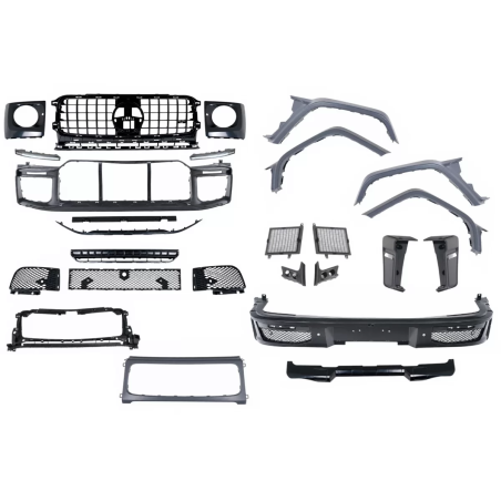 Conversion Kit carrozzeria compatibile con Mercedes G-Classe W465 (2024-in poi) G63 B-look nero Gril